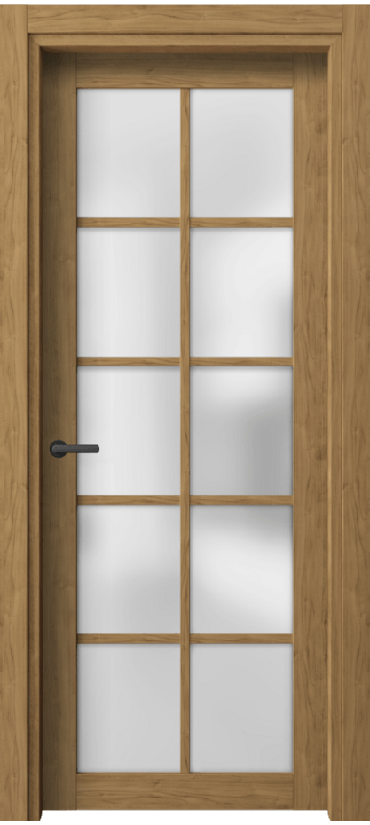 Межкомнатная дверь Neo 2106 Грецкий орех Сатинированное стекло Цена 38699 ₽ | Volhovec