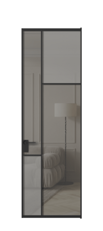 Дверь межкомнатная Mosaic АЛПЛ041.11 Алюминий Черный Сатинированное серое стекло, триплекс, 6 мм + Прозрачное серое стекло, триплекс Без короба чер Цена 160070 Стоимость комплекта двери включает:
1. Полотно (600/650/700/750/800/850/900/950*2000-2400 мм).
2. Короб
3. Комплект фурнитуры (2 торцевые петли и магнитный замок с ответной планкой). Фабрика дверей Волховец 8 (800) 551 43 19 Межкомнатная дверь Mosaic АЛПЛ041.11 Алюминий Черный Сатинированное серое стекло, триплекс, 6 мм + Прозрачное серое стекло, триплекс Цена 160070 ₽ | Volhovec