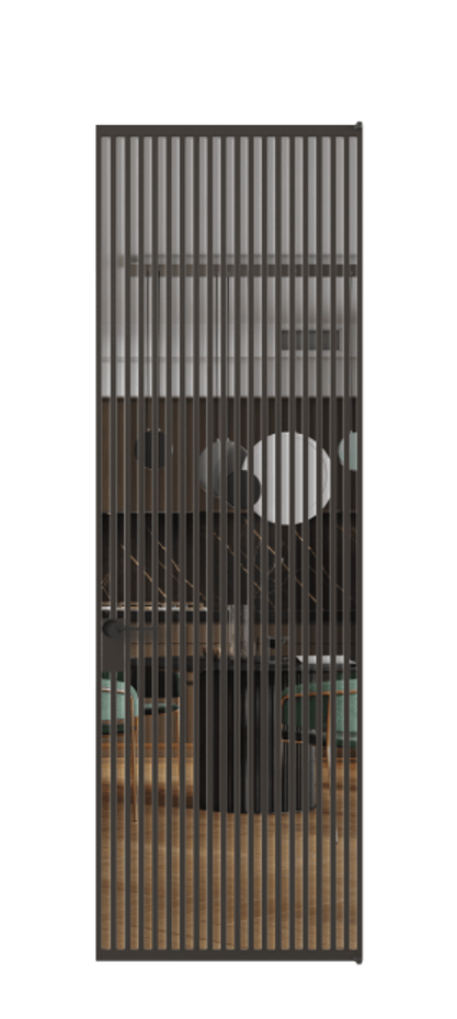 Алюминиевая дверь АЛПЛ040.06 Алюминий антрацит Прозрачное стекло "Crystal Vision", калёное Цена 238670  | Volhovec