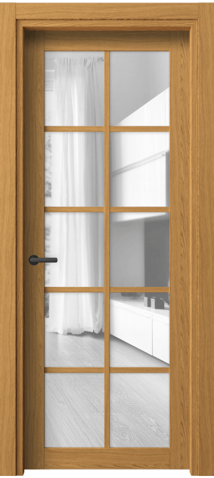 Межкомнатная дверь Neo 2106 Ванильный дуб Прозрачное стекло, триплекс Цена 38699 ₽ | Volhovec