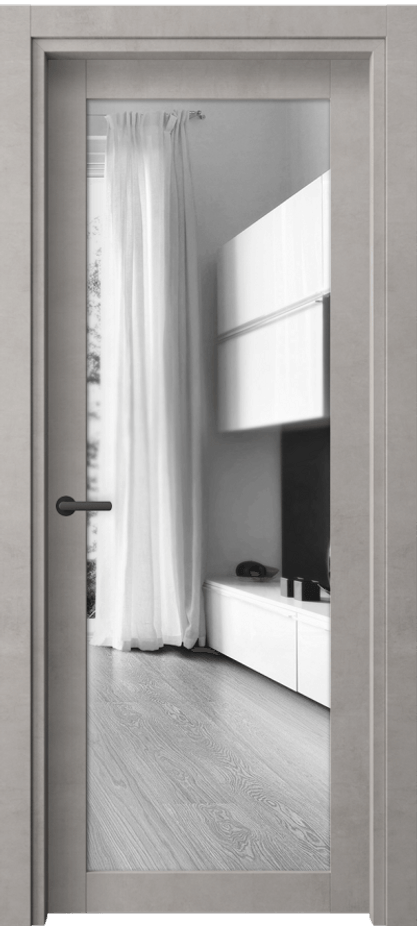 Межкомнатная дверь Neo 2102 Леон серебро Двустороннее зеркало, триплекс Цена 46499 ₽ | Volhovec