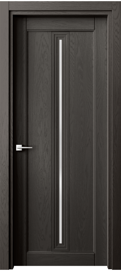 Межкомнатная дверь Ego 6123 Дуб антрацит Сатинированное стекло Цена 126499 ₽ | Volhovec