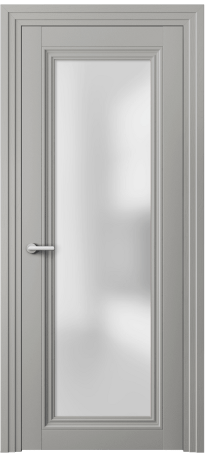 Межкомнатная дверь Centro 2502 Матовый нейтральный серый Сатинированное стекло Цена 74599 ₽ | Volhovec