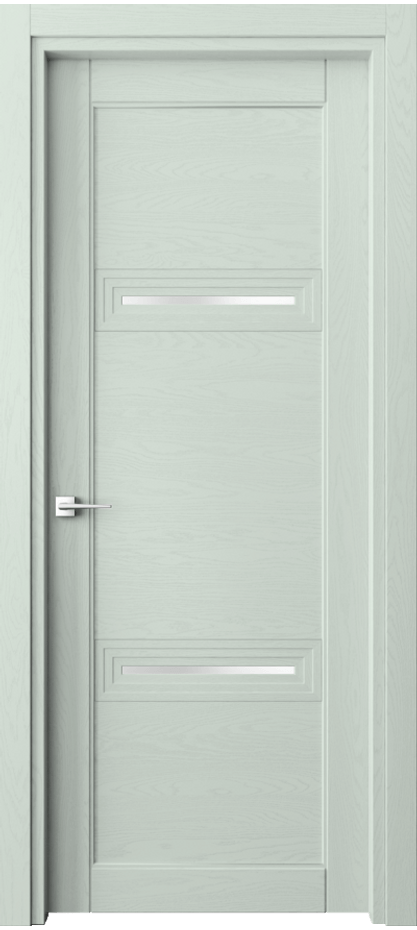 Межкомнатная дверь Ego 6113 Дуб белоснежный Сатинированное стекло Цена 164599 ₽ | Volhovec