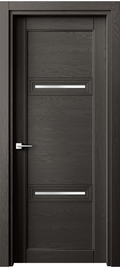 Межкомнатная дверь Ego 6113 Дуб антрацит Сатинированное стекло Цена 126499 ₽ | Volhovec