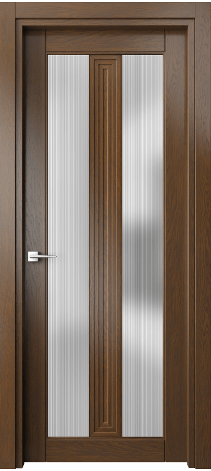 Межкомнатная дверь Ego 6122 Дуб королевский Сатинированное стекло "Дождь" Цена 122599 ₽ | Volhovec