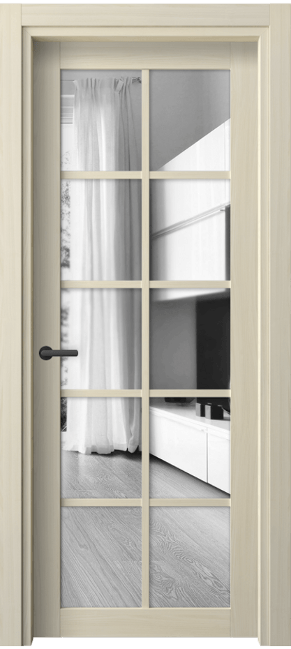 Межкомнатная дверь Neo 2106 Молочный ясень Двустороннее зеркало, триплекс Цена 40699 ₽ | Volhovec