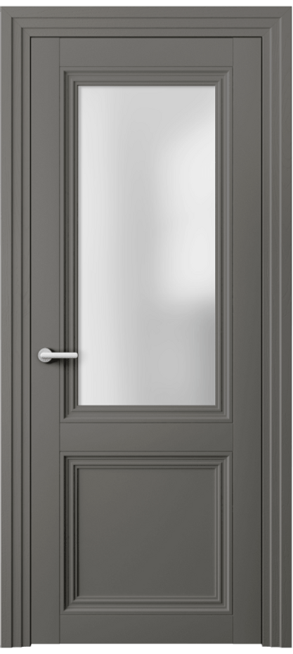Межкомнатная дверь Centro 2524 Матовый классический серый Сатинированное стекло Цена 74599 ₽ | Volhovec