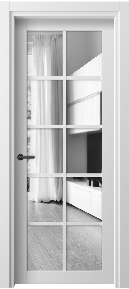 Межкомнатная дверь Neo 2106 Белый шёлк Двустороннее зеркало, триплекс Цена 40699 ₽ | Volhovec