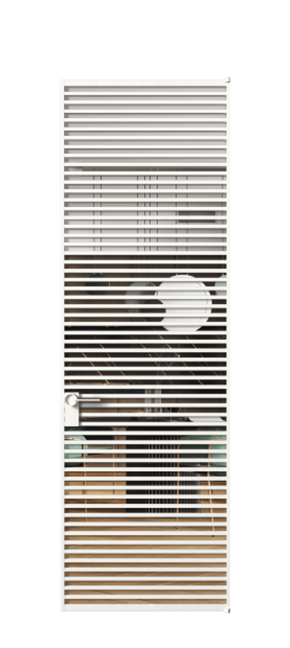 Алюминиевая дверь АЛПЛ040.07 Алюминий Белый Прозрачное стекло "Crystal Vision", калёное Цена 229770  | Volhovec