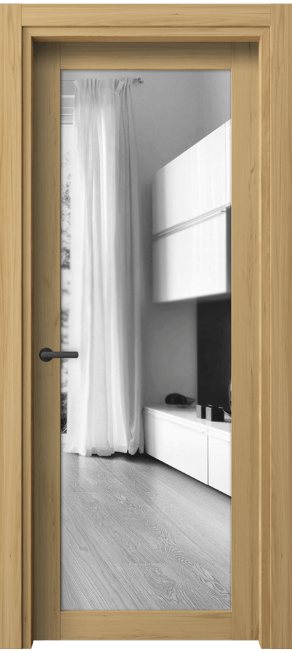 Межкомнатная дверь Neo 2102 Солнечный вяз Двустороннее зеркало, триплекс Цена 36199 ₽ | Volhovec