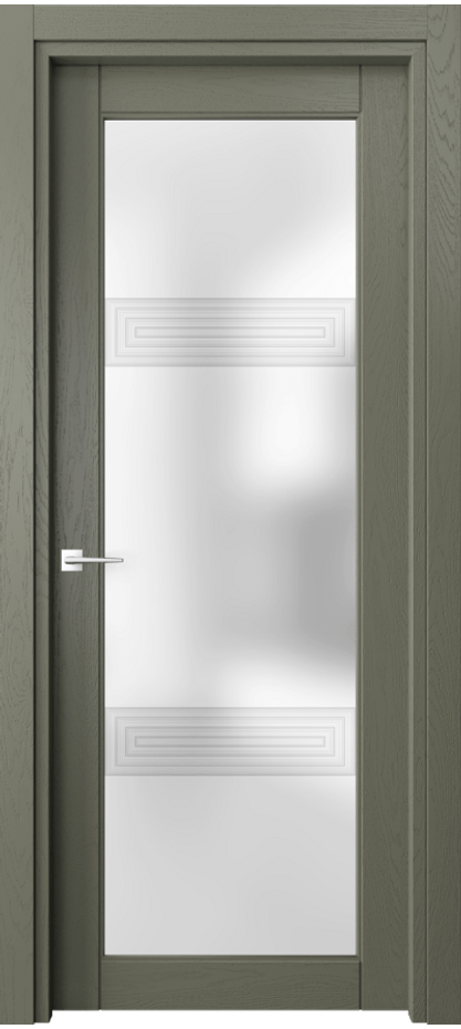 Межкомнатная дверь Ego 6112 Дуб оливковый тёмный Сатинированное стекло "3D" Цена 122599 ₽ | Volhovec