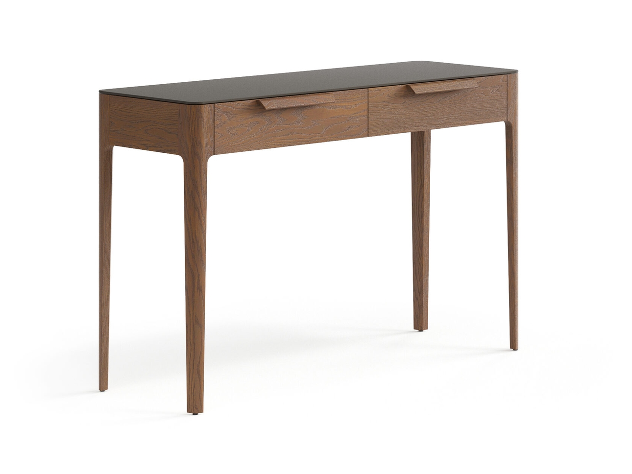 Консоль Piega 2 ящика дуб каштановый матовый