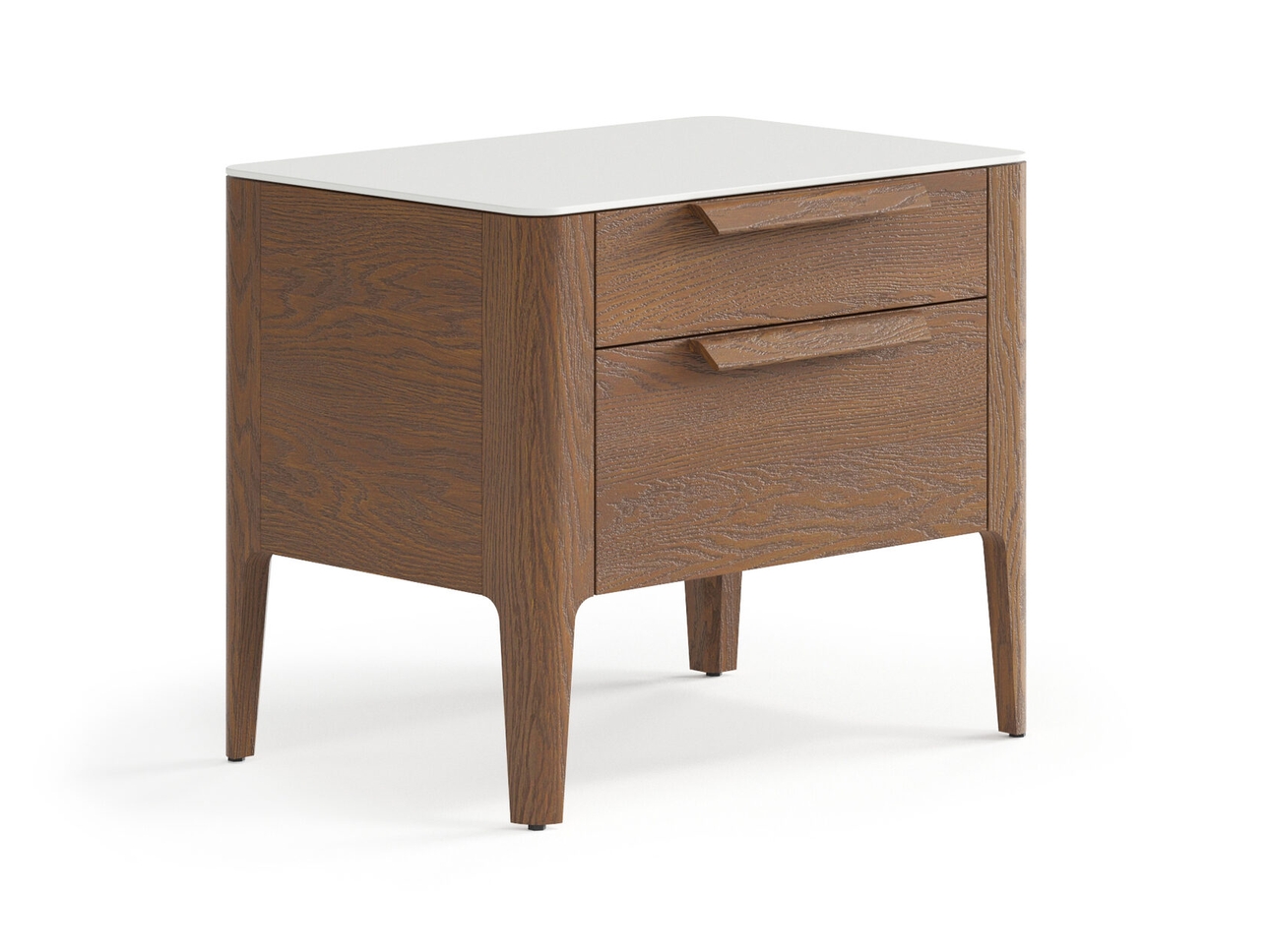 Тумба прикроватная Piega 2 ящика дуб каштановый матовый