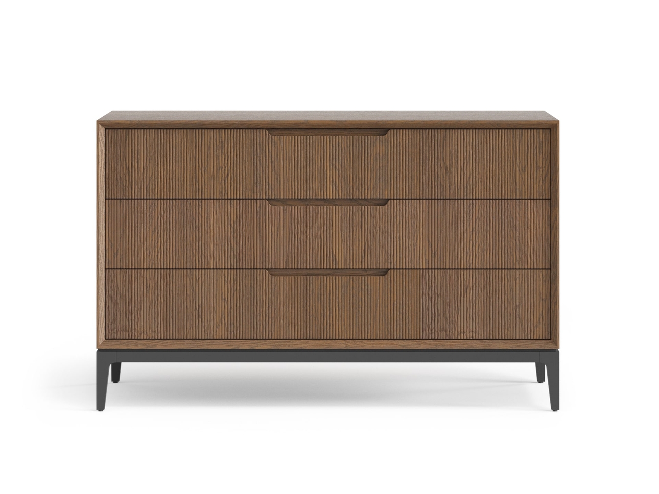 Комод Velvet 3 ящика дуб каштановый матовый