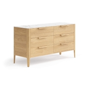 Комод Piega 6 ящиков дуб соломенный матовый