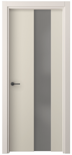 Дверь межкомнатная 4226 ПЭСБ СЕР САТ. Цвет ПЭТ светло-бежевый. Материал ПЭТ. Коллекция Freedom. Картинка.
