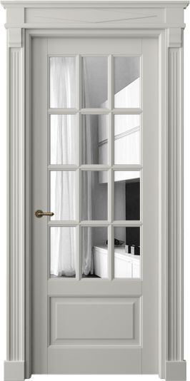 Дверь межкомнатная 6313 БТСР ЗЕР. Цвет Бук тёплый серый. Материал Массив бука эмаль. Коллекция Toscana Grigliato. Картинка.