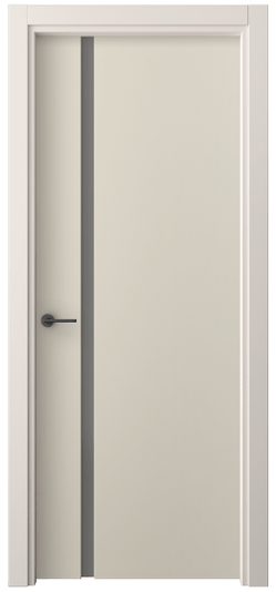 Дверь межкомнатная 4222 ПЭСБ СЕР САТ. Цвет ПЭТ светло-бежевый. Материал ПЭТ. Коллекция Freedom. Картинка.