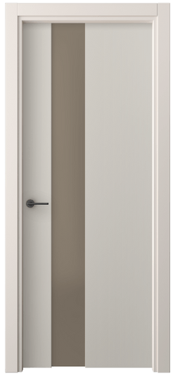 Дверь межкомнатная 4224 ПЭСС БР САТ. Цвет ПЭТ светло-серый. Материал ПЭТ. Коллекция Freedom. Картинка.