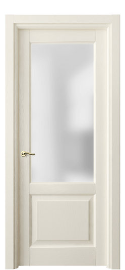 Дверь межкомнатная 0740 ДМБ САТ. Цвет Дуб молочно-белый. Материал Массив дуба эмаль. Коллекция Lignum. Картинка.
