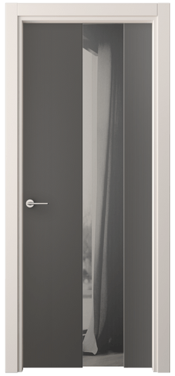 Дверь межкомнатная 4226 ПЭГФ ДВ ЗЕР СЕР. Цвет ПЭТ графитовый. Материал ПЭТ. Коллекция Freedom. Картинка.