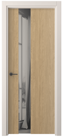 Дверь межкомнатная 4224 ЖМД ДВ ЗЕР СЕР. Цвет Жемчужный дуб. Материал Ламинатин. Коллекция Freedom. Картинка.