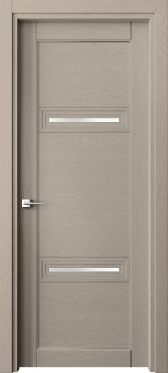 Дверь межкомнатная 6113 ДБСК САТ. Цвет Дуб бисквитный. Материал Массив дуба эмаль. Коллекция Ego. Картинка.