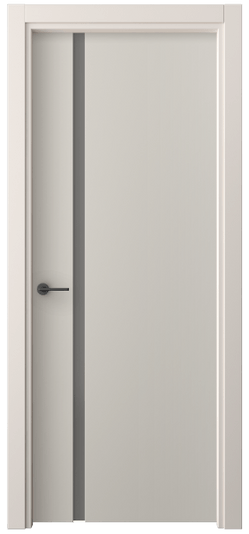 Дверь межкомнатная 4222 ПЭСС СЕР САТ. Цвет ПЭТ светло-серый. Материал ПЭТ. Коллекция Freedom. Картинка.