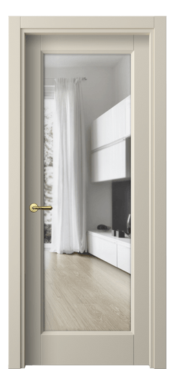 Дверь межкомнатная 1402 МБСР ПРОЗ. Цвет Матовый бежево-серый. Материал Гладкая эмаль. Коллекция Galant. Картинка.