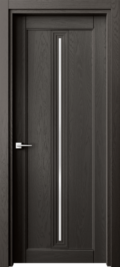 Дверь межкомнатная 6123 ДАН САТ. Цвет Дуб антрацит. Материал Массив дуба эмаль. Коллекция Ego. Картинка.