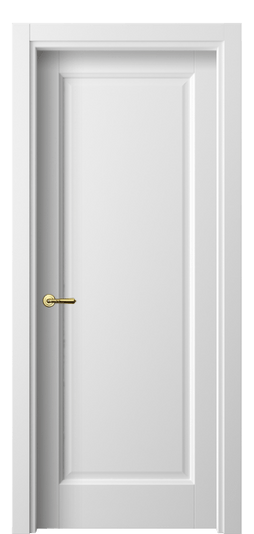 Дверь межкомнатная 1401 БШ. Цвет Белый шёлк. Материал Ciplex ламинатин. Коллекция Galant. Картинка.