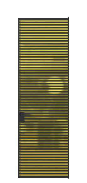 Дверь межкомнатная АЛПЛ040.06 САТ ЖЕЛ ЧЕР. Цвет Алюминий Черный. Материал Алюминий. Коллекция Formato. Картинка.